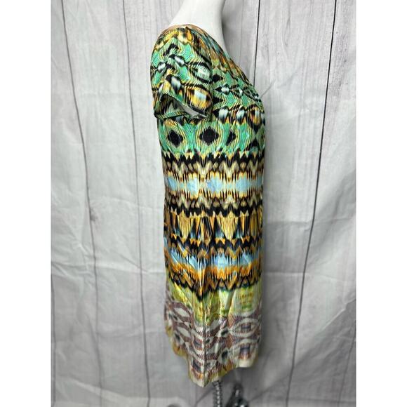 Anni Carlsson Silk Vibrant Print Shift Dress 38/4 - Picture 10 of 10